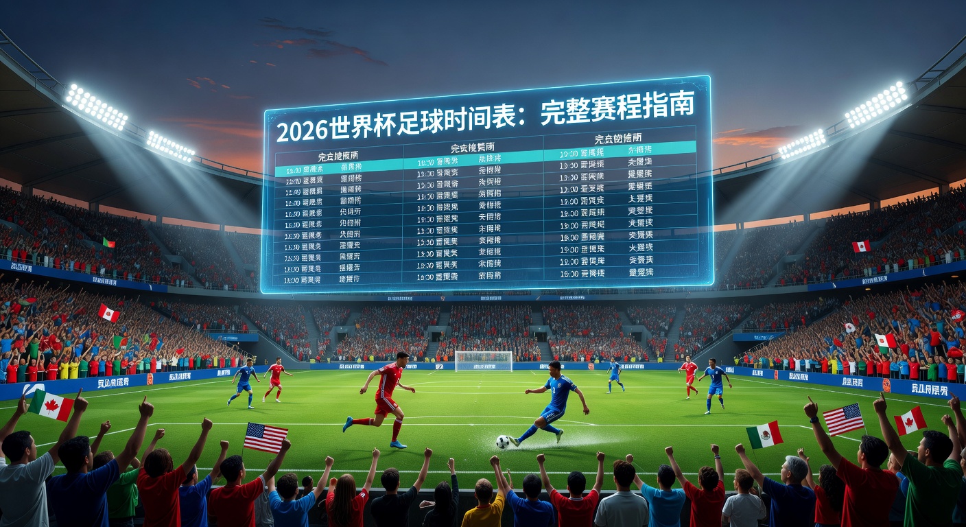 2026世界杯足球时间表：完整赛程指南