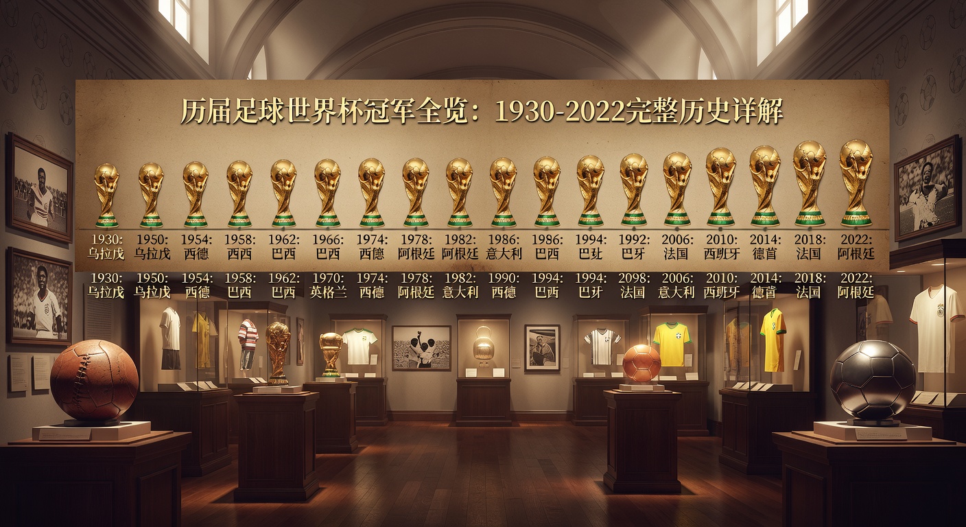 历届足球世界杯冠军全览：1930-2022详解